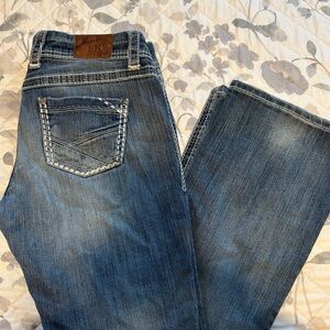 BKE Women's Boot Cut Denim Jeans with Contrast Stitching